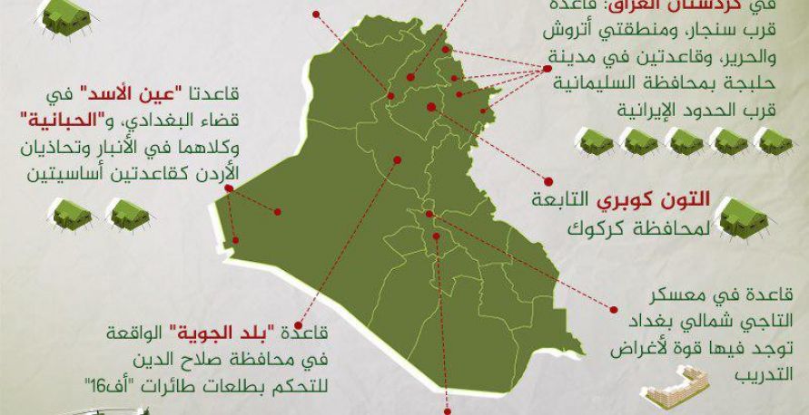 تعرف على القواعد الأمريكية في العراق