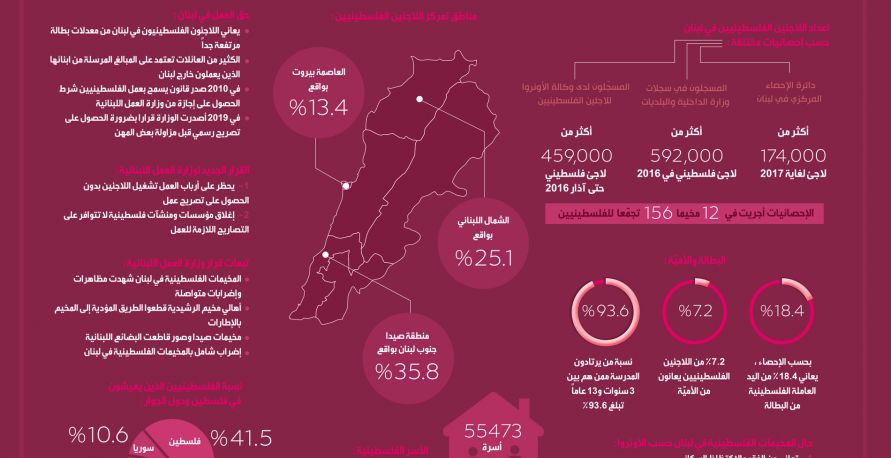 الفلسطينيون في لبنان بالأرقام وقانون العمل